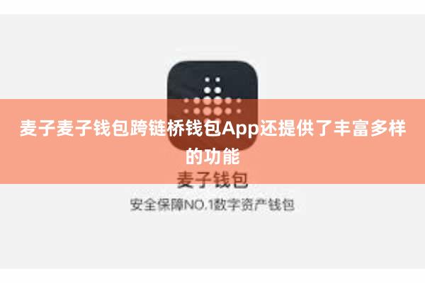 麦子麦子钱包跨链桥钱包App还提供了丰富多样的功能