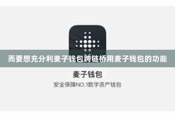 而要想充分利麦子钱包跨链桥用麦子钱包的功能