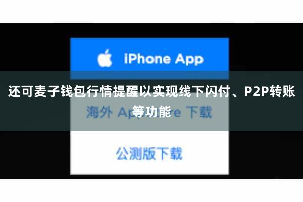 还可麦子钱包行情提醒以实现线下闪付、P2P转账等功能